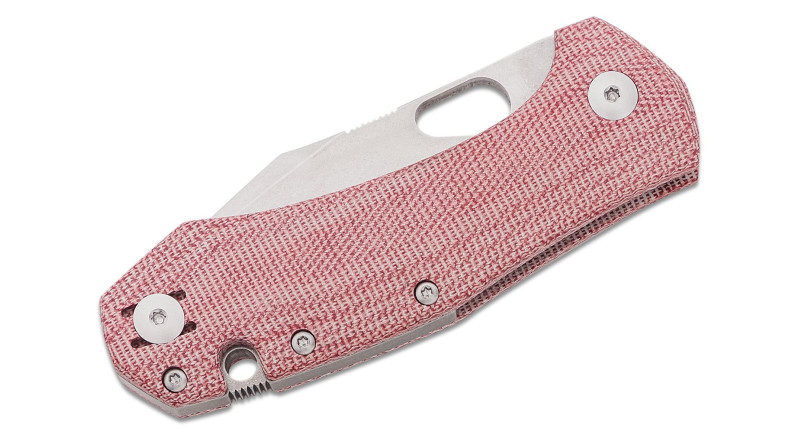 Ніж GiantMouse Atelier, лезо 74мм Elmax, руків'я Micarta Red, Liner Lock