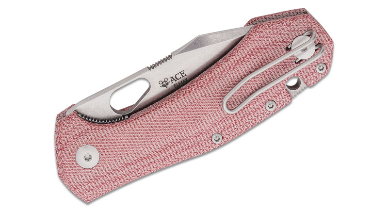 Ніж GiantMouse Atelier, лезо 74мм Elmax, руків'я Micarta Red, Liner Lock