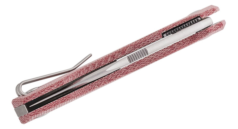 Ніж GiantMouse Atelier, лезо 74мм Elmax, руків'я Micarta Red, Liner Lock