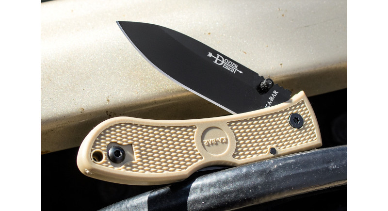 Ніж Ka-Bar Dozier, лезо 76мм AUS-8A, руків'я Zytel Brown, Lockback - 4062CB