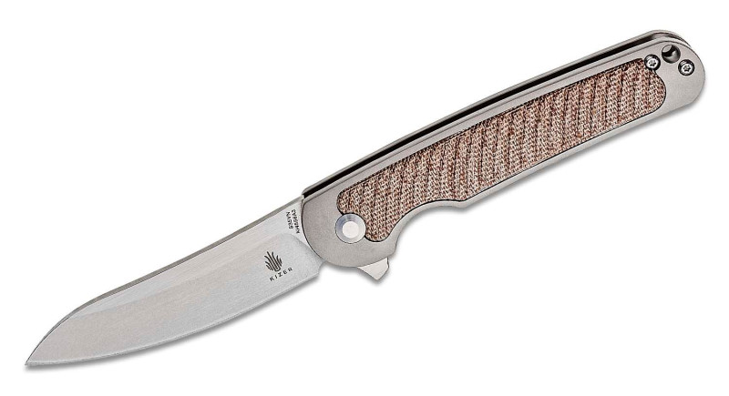 Ніж Kizer Clutch, лезо 86мм CPM S35VN, руків'я Micarta, Titanium Tan, Frame Lock - Ki4556A3