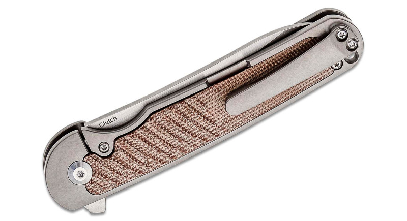Ніж Kizer Clutch, лезо 86мм CPM S35VN, руків'я Micarta, Titanium Tan, Frame Lock - Ki4556A3
