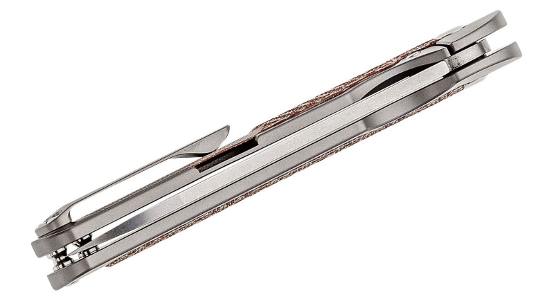 Ніж Kizer Clutch, лезо 86мм CPM S35VN, руків'я Micarta, Titanium Tan, Frame Lock - Ki4556A3