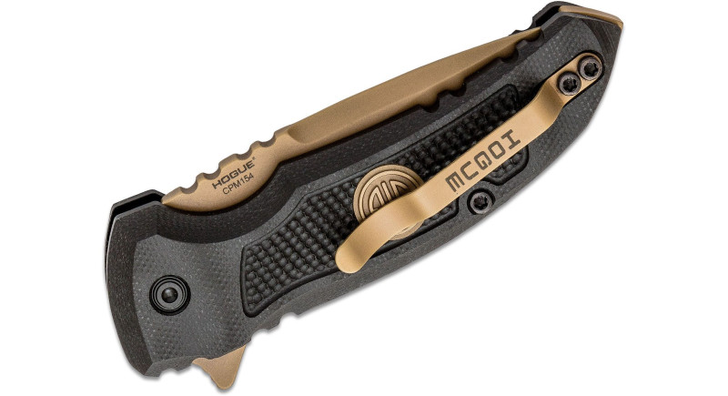 Ніж Hogue X1 Microflip, лезо 67мм CPM 154, руків'я G-10 Black, Button Lock - 16170
