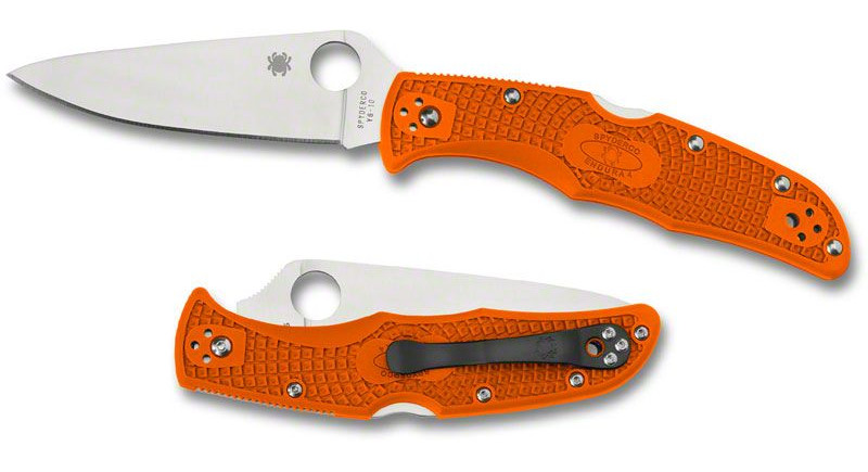 Ніж Spyderco Endura, лезо 95мм VG10, руків'я Polymer Orange, Lockback - C10FPOR