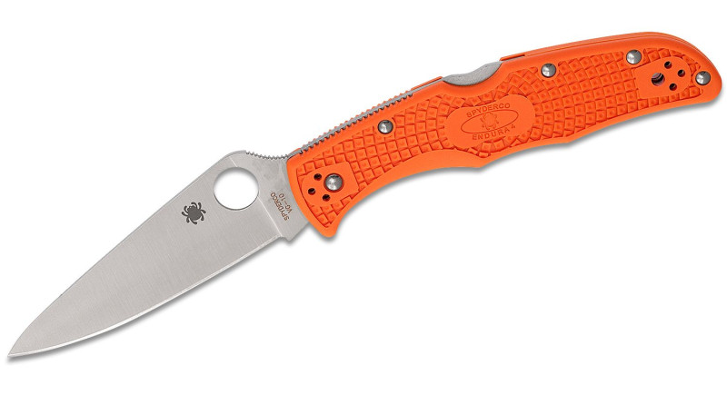 Ніж Spyderco Endura, лезо 95мм VG10, руків'я Polymer Orange, Lockback - C10FPOR