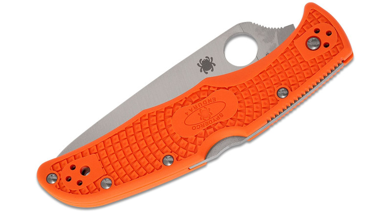 Ніж Spyderco Endura, лезо 95мм VG10, руків'я Polymer Orange, Lockback - C10FPOR