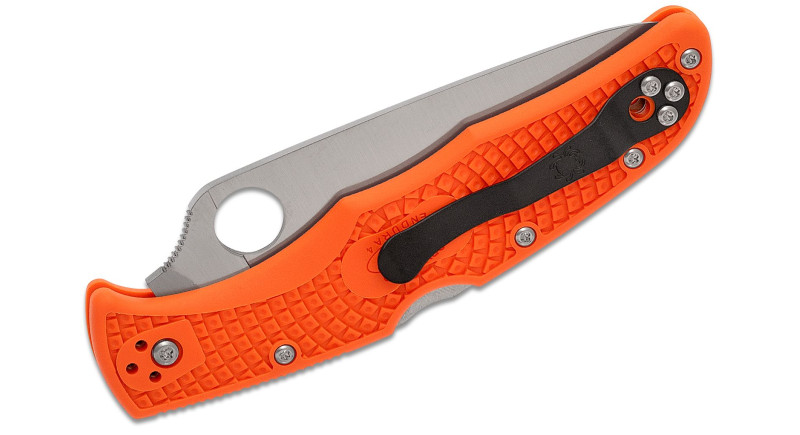 Ніж Spyderco Endura, лезо 95мм VG10, руків'я Polymer Orange, Lockback - C10FPOR