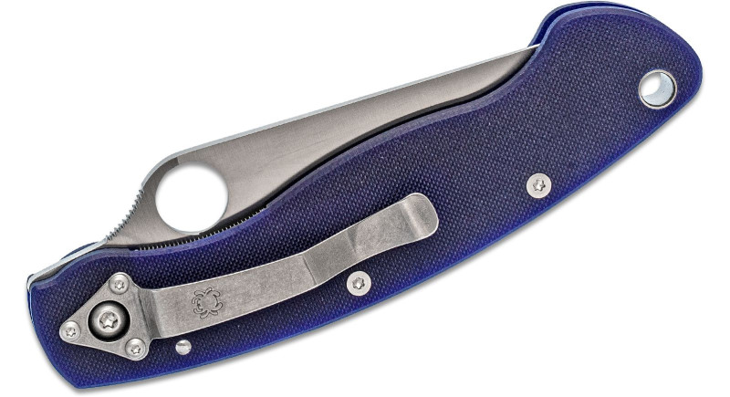 Ніж Spyderco Military, лезо 102мм CPM S110V, руків'я G-10 Blue, Purple, Liner Lock - C36GPDBL